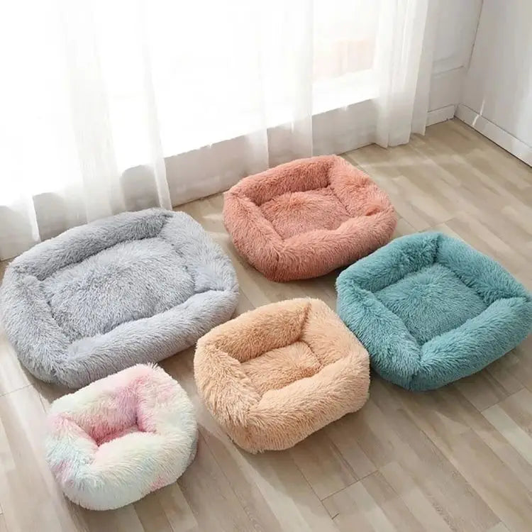 Pluche Hondenbed Luxe Wasbaar voor Honden en Katten