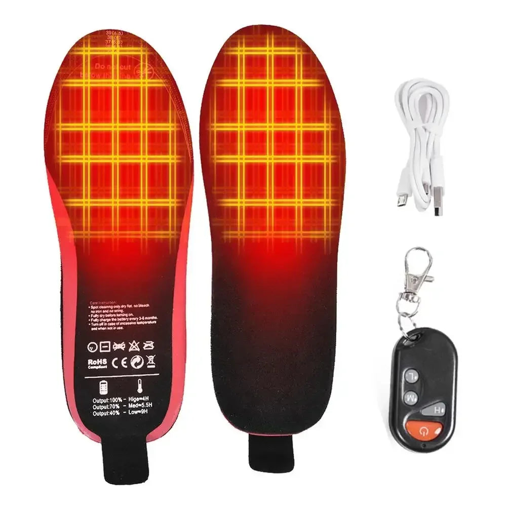 Verwarmbare Inlegzolen Oplaadbaar met Afstandsbediening voor Winter en Outdoor → Oplaadbare Verwarmbare Inlegzolen met Afstandsbediening - Velinix