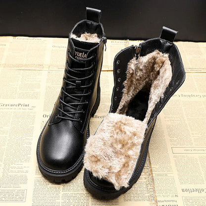 Dames Sneeuwlaarzen Warm en Waterdicht met Pluche Voering - Velinix