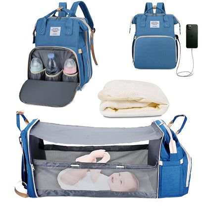 2-in-1 Luiertas Baby Rugzak Draagbaar