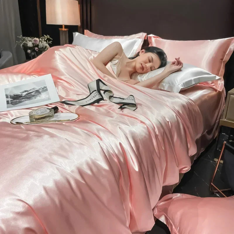 Zijde Bedlinnen Set 100% Luxe Slaapcomfort