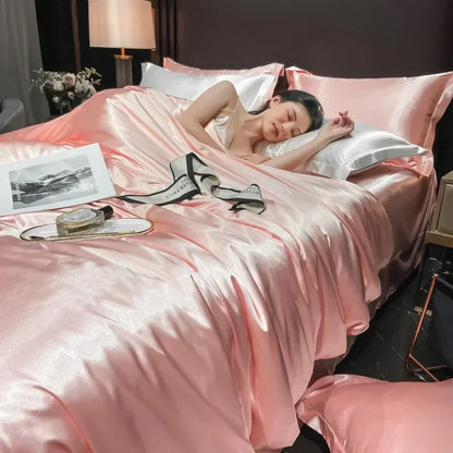 Zijde Bedlinnen Set 100% Luxe Slaapcomfort