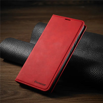 Leren iPhone Hoes Magnetisch Beschermhoes Premium Kwaliteit