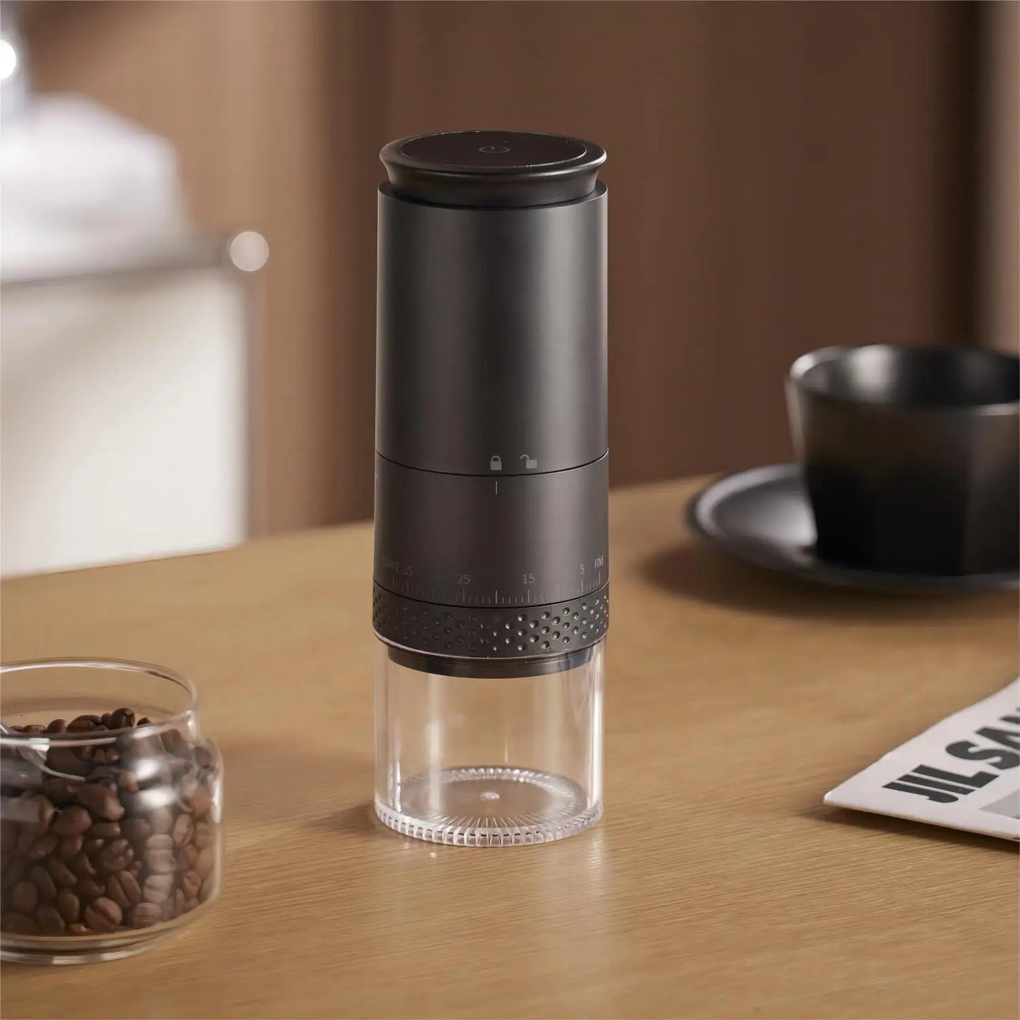 Koffiemolen Elektrisch Instelbare Maalgraad Draagbaar