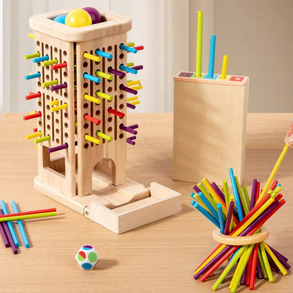 Houten Stokkentoren Montessori Speelgoed Leerrecht voor Kinderen