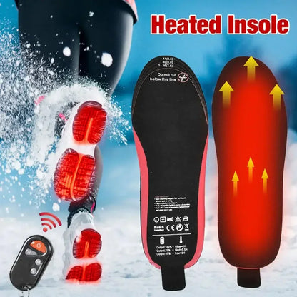 Verwarmbare Inlegzolen Oplaadbaar met Afstandsbediening voor Winter en Outdoor → Oplaadbare Verwarmbare Inlegzolen met Afstandsbediening