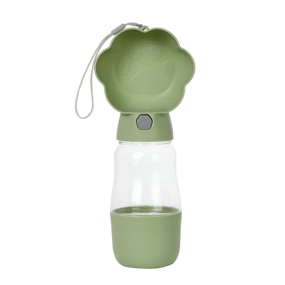 Draagbare Drinkfles voor Honden en Katten, 2-in-1 Water en Voer Dispenser