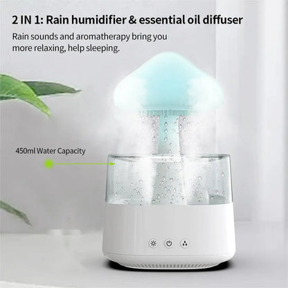 Aromadiffuser met Kleurrijk Licht en Regen Effect