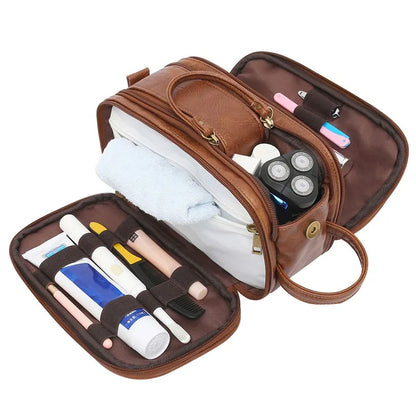 Leren Toilettas Reisetas voor Mannen en Vrouwen - Velinix