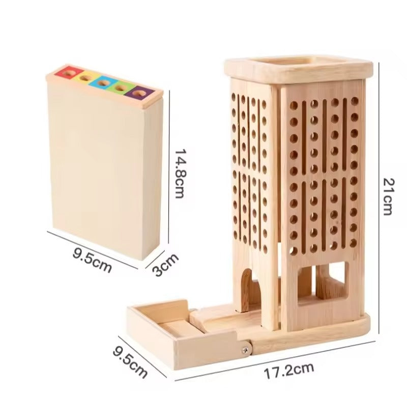 Houten Stokkentoren Montessori Speelgoed Leerrecht voor Kinderen