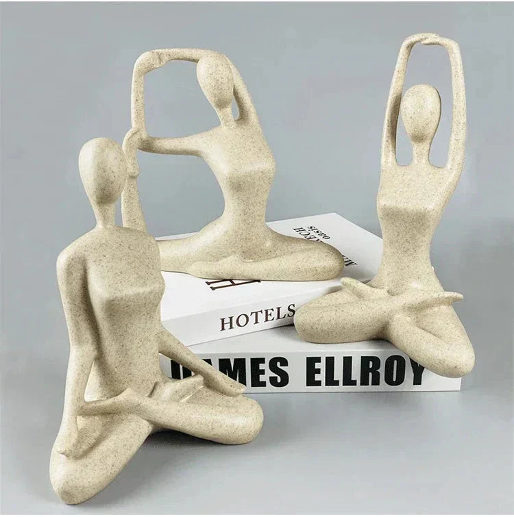 Yoga Standbeeld Vrouw Moderne Binnenhuisdecoratie Resin Figuur - Velinix