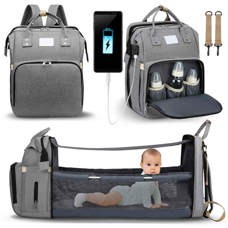 2-in-1 Luiertas Baby Rugzak Draagbaar - Velinix