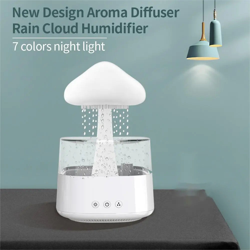 Aromadiffuser met Kleurrijk Licht en Regen Effect
