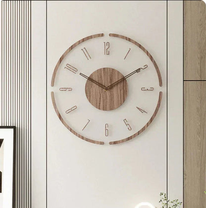 Houten Wandklok Modern Design voor Woonkamer