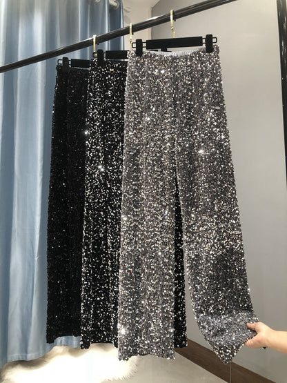 Glitter Broek Tanya | Glamoureuze en Comfortabele Losse Broek