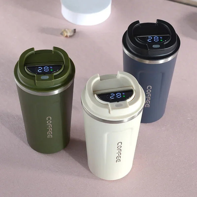 Thermosbeker RVS met Temperatuurweergave en Smart Functie - Velinix