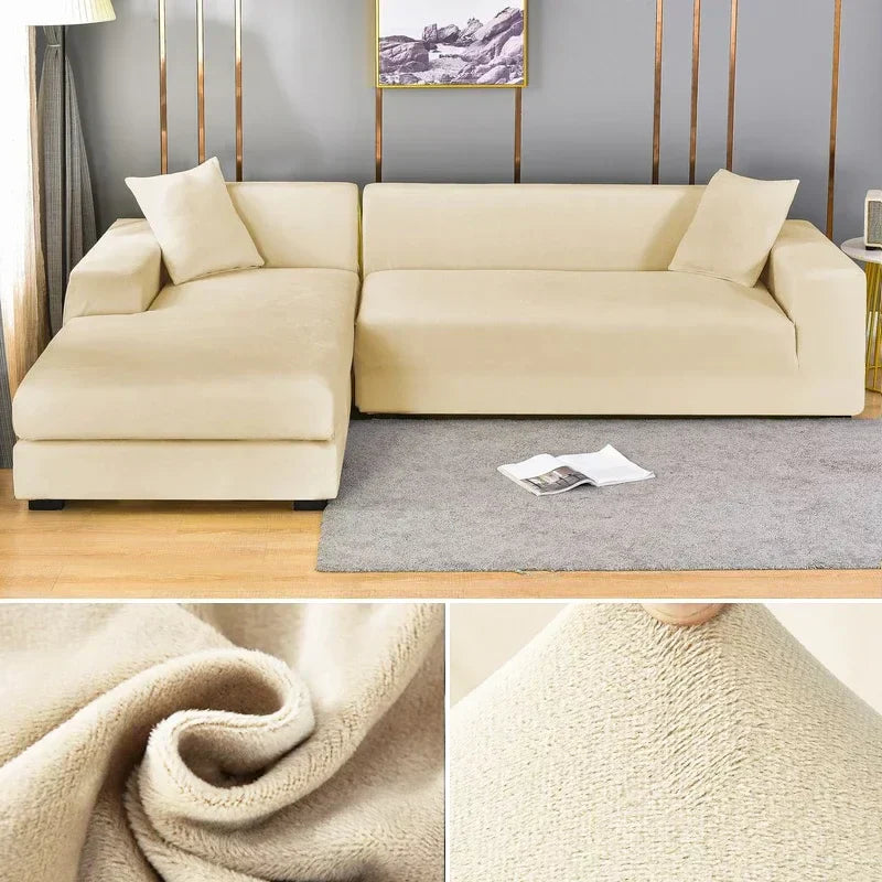 Bankhoes Fluwelen Stretch Antislip voor Thuis