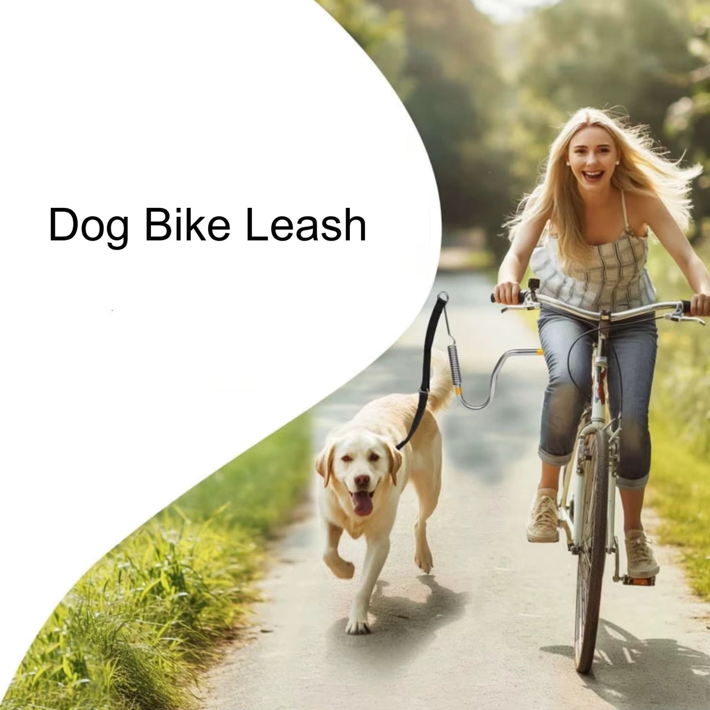 Fietsstang voor Honden met Schokdemping en Riem