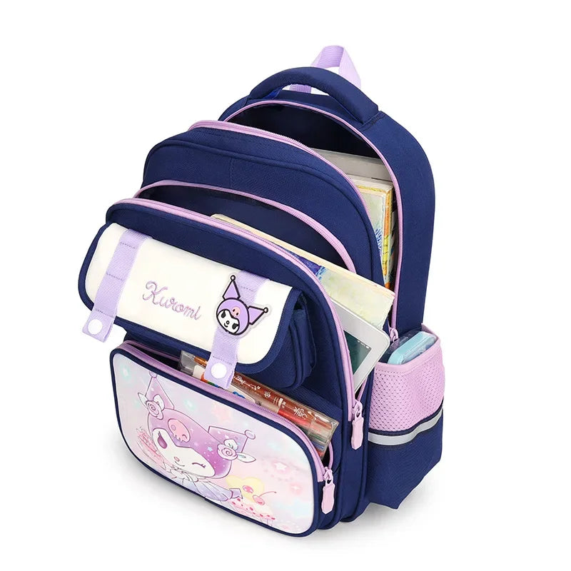 Kinderen Rugzak met Trolley – Kuromi Schattige Schooltas Lichtgewicht