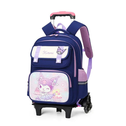 Kinderen Rugzak met Trolley – Kuromi Schattige Schooltas Lichtgewicht