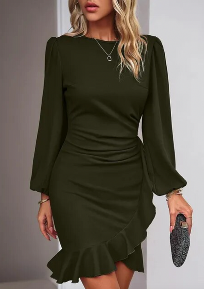 Valentina™ – Vrouwenjurk met Ronde Halslijn en Comfortabele Pasvorm-6