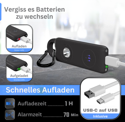 Persoonlijke Bodyguard Alarm met Sirene en LED-Licht