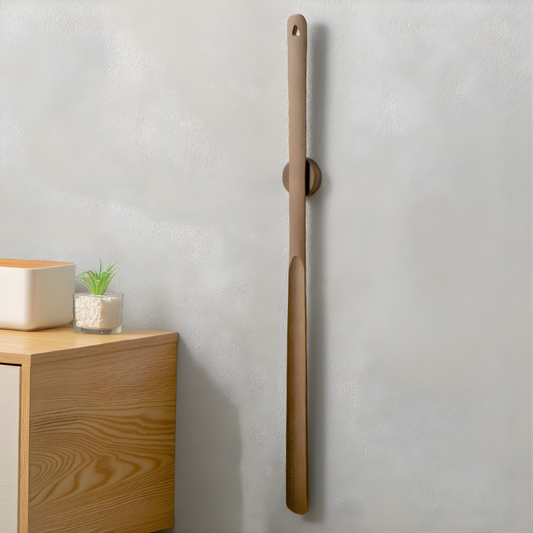 Houten Schoenlepel met Lang Handvat en Magnetisch Opbergings systeem - Velinix