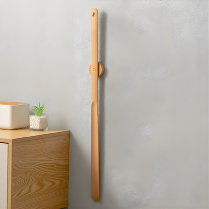 Houten Schoenlepel met Lang Handvat en Magnetisch Opbergings systeem