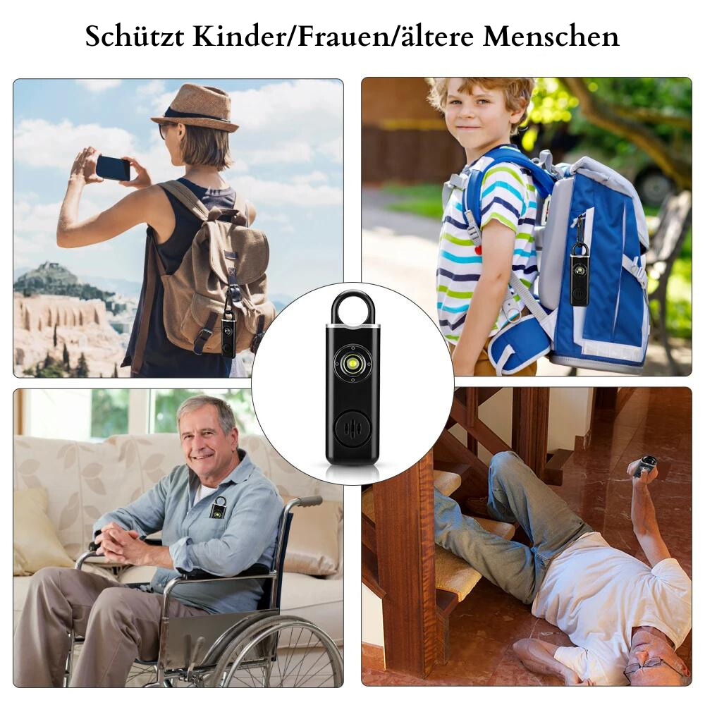 Persoonlijke Bodyguard Alarm met Sirene en LED-Licht