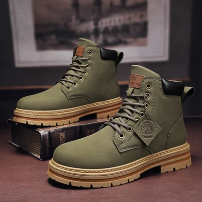 Heren Lederen Laarzen Met Steunzool Antislip Comfortabel