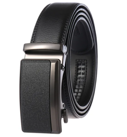 Luxe Herenriem Automatisch Gesp Leder Zwart