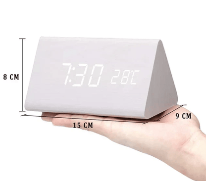 LED Houten Klok Slim en Stijlvol met Spraakbesturing