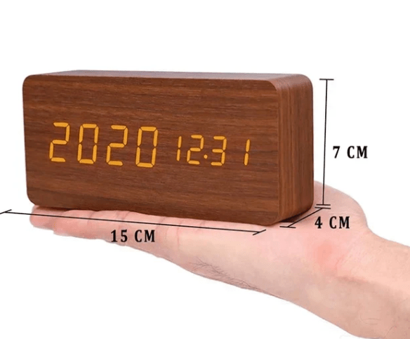 LED Houten Klok Slim en Stijlvol met Spraakbesturing