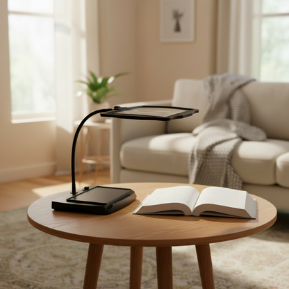 Vloerlamp met 3-voudige Loep voor Nauwkeurig Werk en Lezen