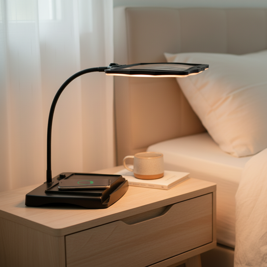 Vloerlamp met 3-voudige Loep voor Nauwkeurig Werk en Lezen - Velinix