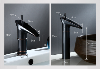 Waterval Kraan Messing Cuba Stijl Warm en Koud Water
