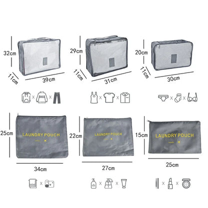 Reisorganizer Set met Opbergzakken en Reistas Accessoires