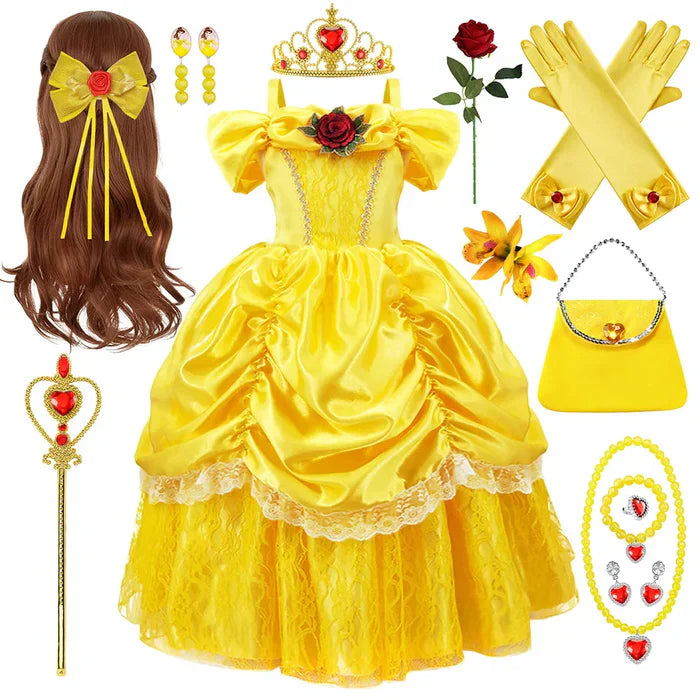 Prinsessenjurk voor Kinderen - Sprookjesjurk met Rijke Details