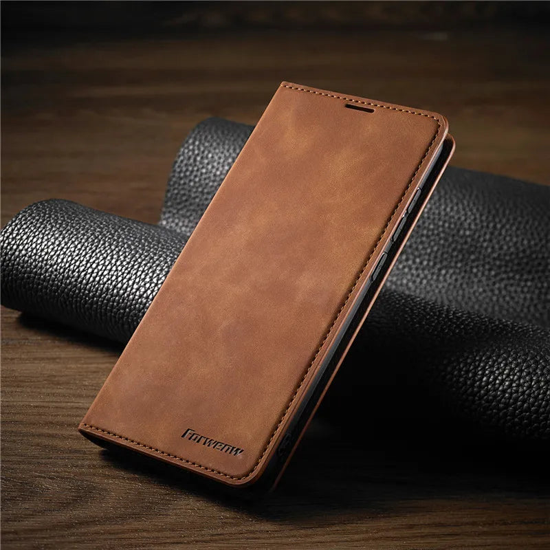 Leren iPhone Hoes Magnetisch Beschermhoes Premium Kwaliteit