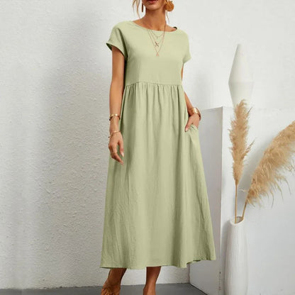 Vintage Jurk Losse Pasvorm Flatterend voor Vrouw