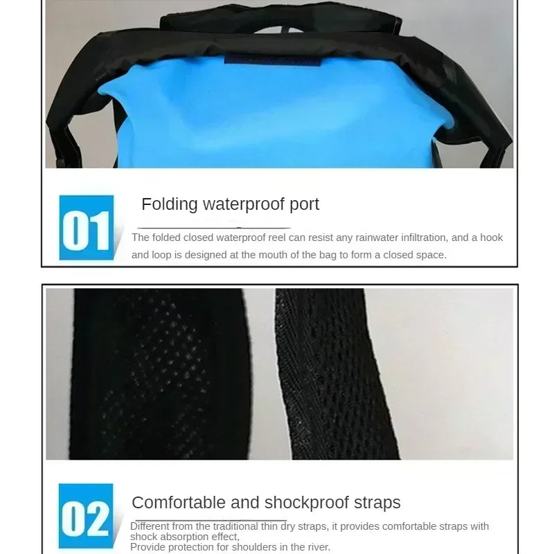 Waterdichte Rugzak 25L voor Kajak en Outdoor Activiteiten