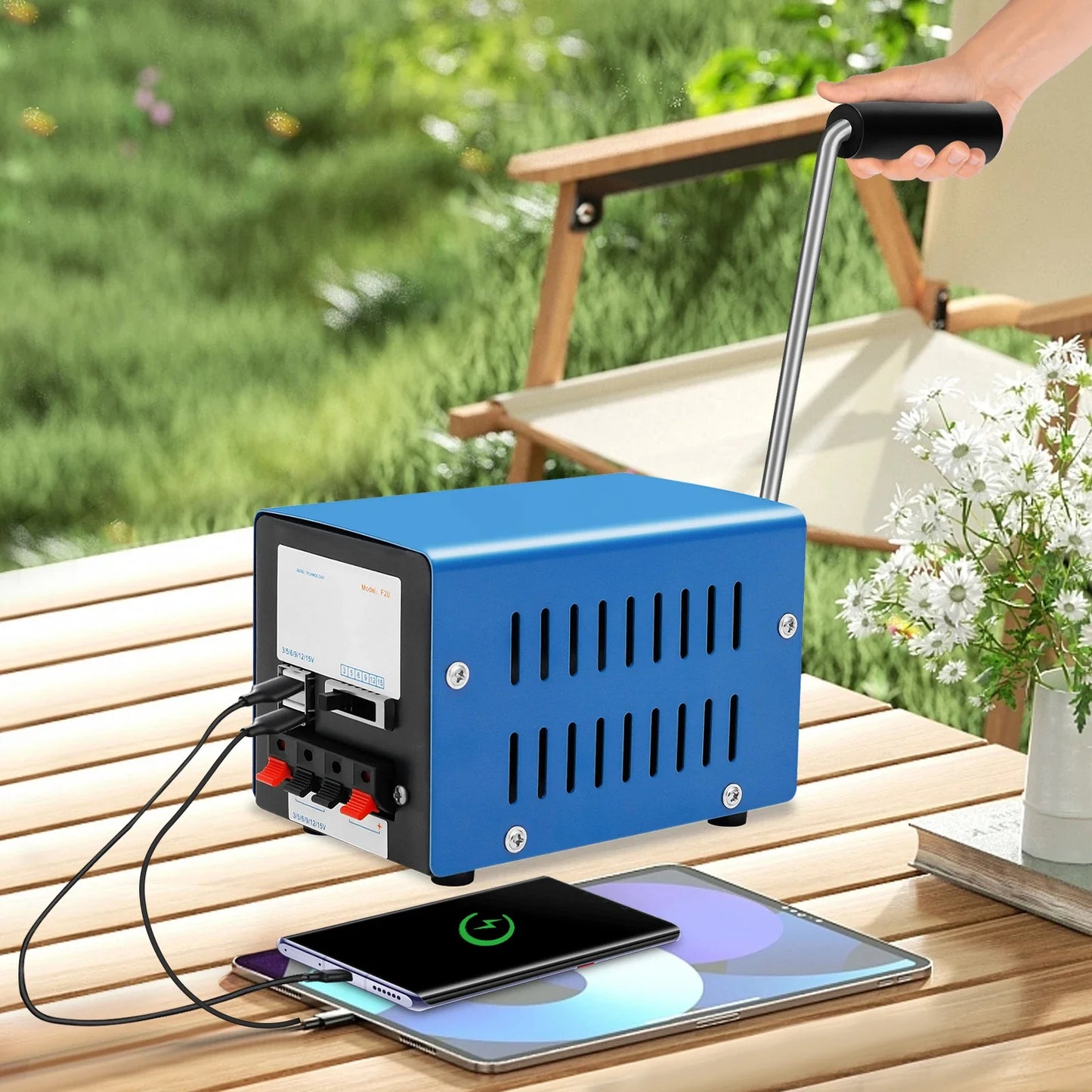 Mini USB Generator Handdynamo voor Stroom Opwekken - Velinix