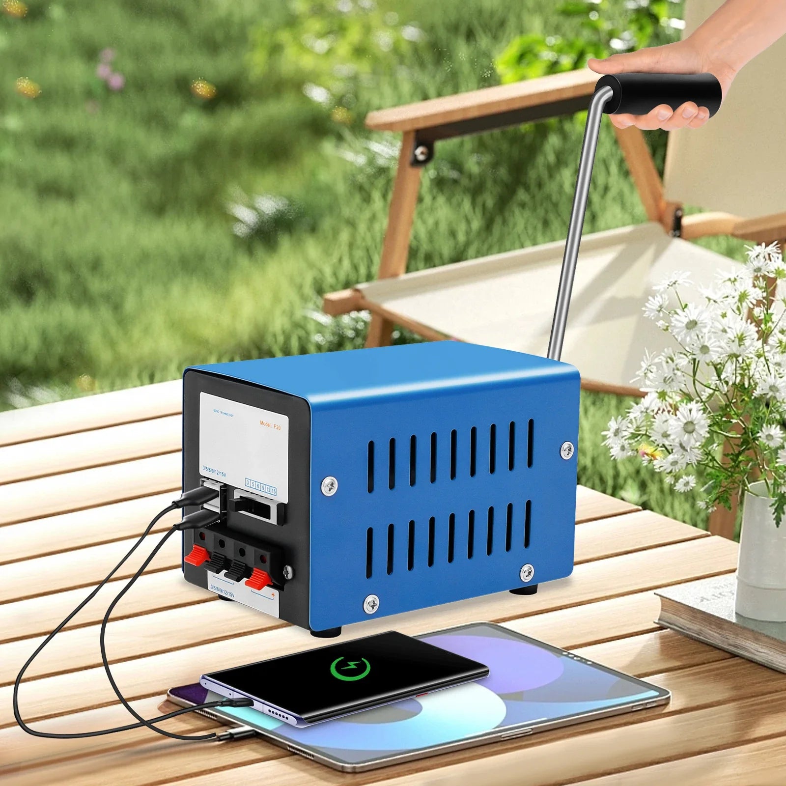 Mini USB Generator Handdynamo voor Stroom Opwekken - Velinix