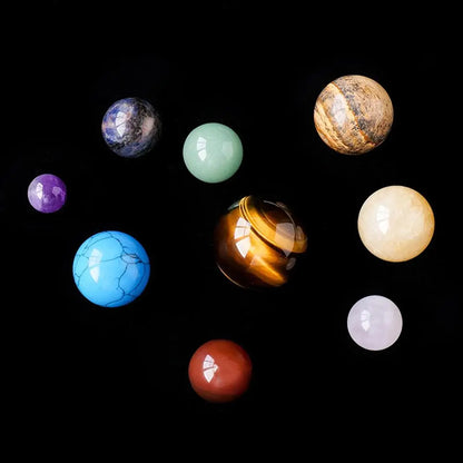 Decoratief Zonnestelsel met Edelsteen Bolletjes