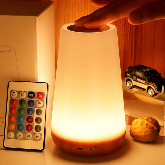 RGB Nachtlamp Dimbaar met Touch en Afstandsbediening - Velinix