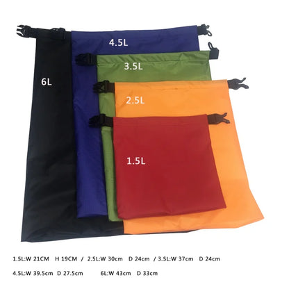 Waterdichte Droogzak Set 5-Delig voor Reizen en Outdoor