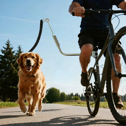 Fietsstang voor Honden met Schokdemping en Riem