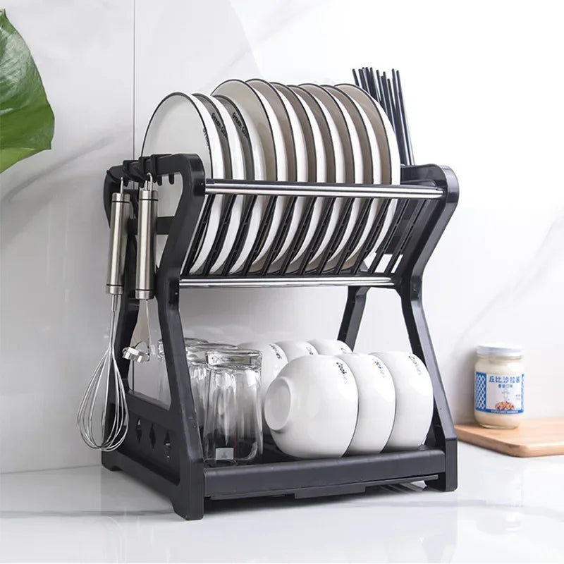 Keukenrek Dubbellaags Platina Staal voor Optimale Opbergruimte