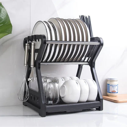 Keukenrek Dubbellaags Platina Staal voor Optimale Opbergruimte