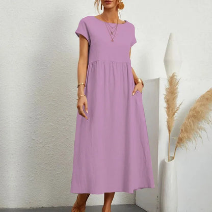Vintage Jurk Losse Pasvorm Flatterend voor Vrouw